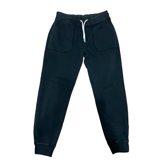 Psycho Bunny Men's Fleece Jogger Sweatpants Black Size M Bunny Logo Drawstring - Picture 1 of 9